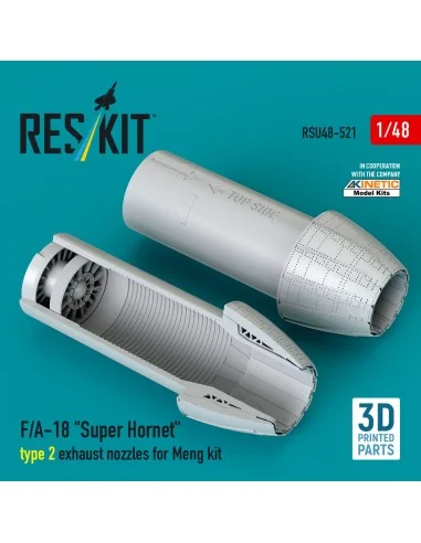 F/A-18 Super Hornet type 2 exhaust nozzles for Meng kit (3D Printed...