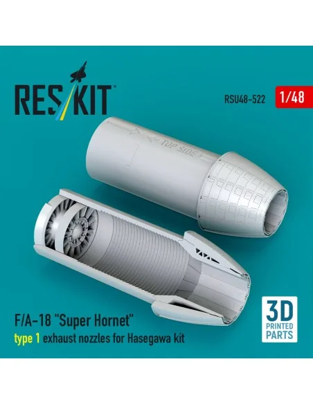 F/A-18 Super Hornet type 1 exhaust nozzles for Hasegawa kit (3D Pri...