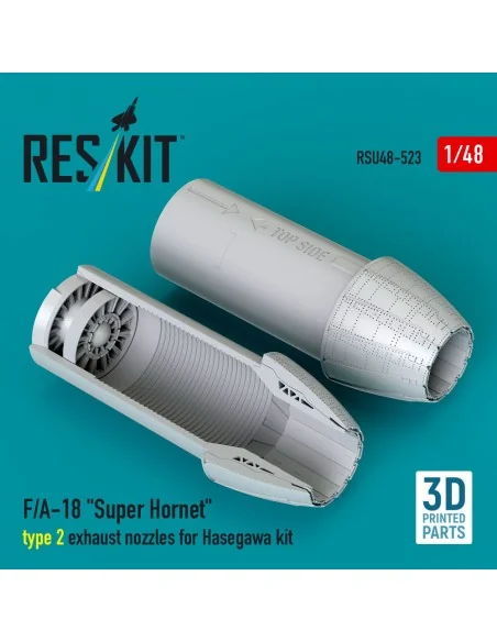 F/A-18 Super Hornet type 2 exhaust nozzles for Hasegawa kit (3D Pri...