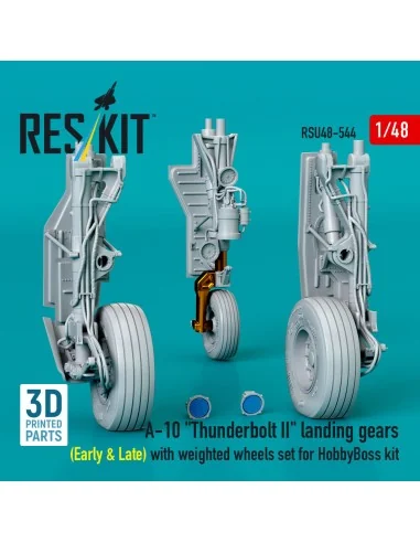 A-10 Thunderbolt II landing gears (Early & Late) with weighted whee...