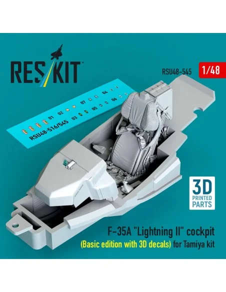 F-35A Lightning II cockpit (Basic edition with 3D decals) for Tamiy...
