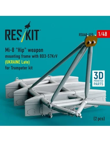 Mi-8 Hip weapon mounting frame with BD3-57KrV for Trumpeter kit (UK...