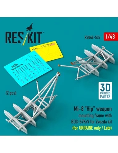 Mi-8 Hip weapon mounting frame with BD3-57KrV for Zvezda kit (for U...