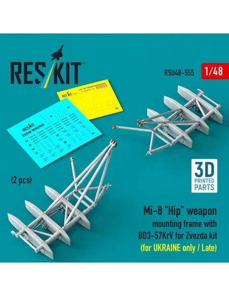 Mi-8 Hip weapon mounting frame with BD3-57KrV for Zvezda kit (for U...