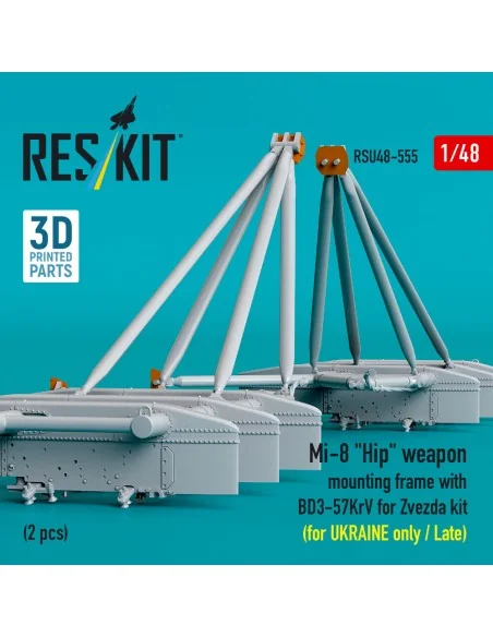 Mi-8 Hip weapon mounting frame with BD3-57KrV for Zvezda kit (for U...
