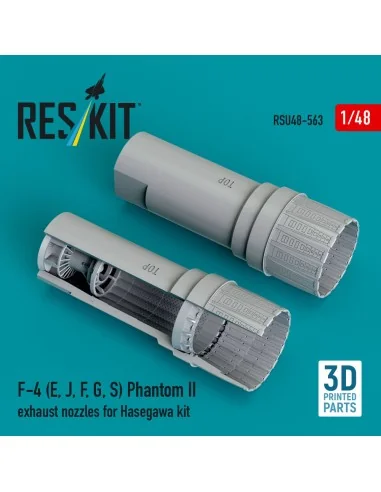 F-4 (E, J, F, G, S) Phantom II exhaust nozzles for Hasegawa kit (3D...