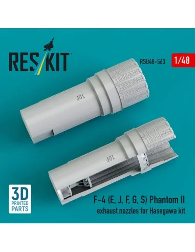 F-4 (E, J, F, G, S) Phantom II exhaust nozzles for Hasegawa kit (3D...