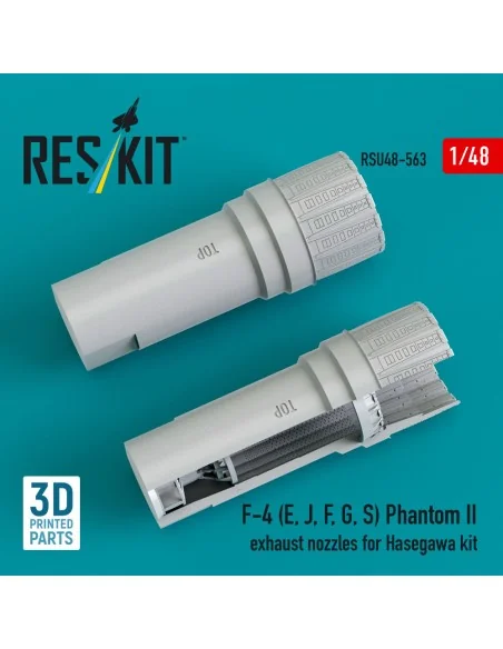 F-4 (E, J, F, G, S) Phantom II exhaust nozzles for Hasegawa kit (3D...