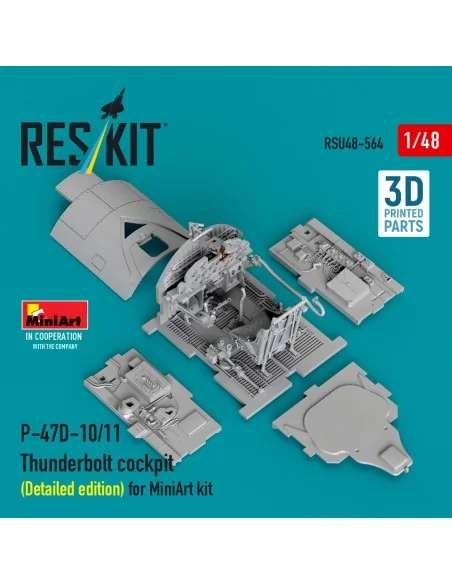 P-47D-10/11 Thunderbolt cockpit (Detailed edition) for MiniArt kit ...