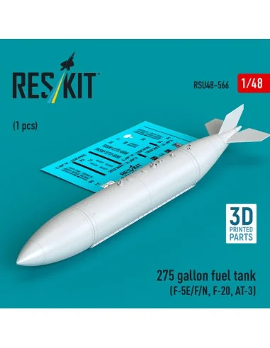 275 gallon fuel tank (F-5E/F/N, F-20, AT-3) (1 pcs) (3D Printed), 1...