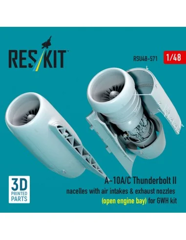 A-10A/C Thunderbolt II nacelles with air intakes & exhaust nozzles ...