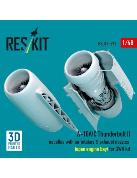 A-10A/C Thunderbolt II nacelles with air intakes & exhaust nozzles ...