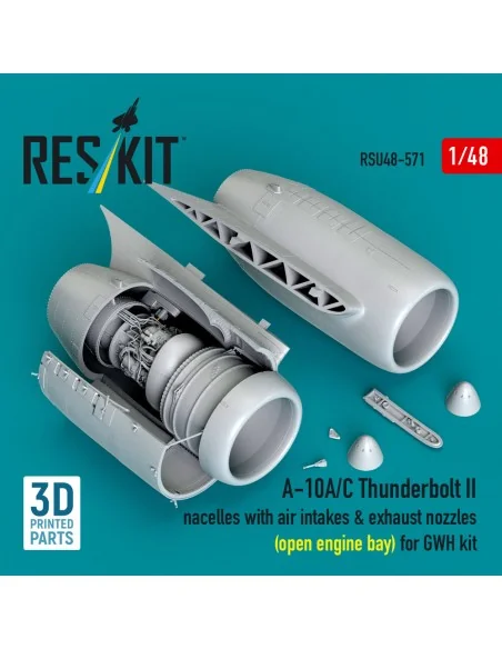 A-10A/C Thunderbolt II nacelles with air intakes & exhaust nozzles ...