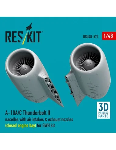 A-10A/C Thunderbolt II nacelles with air intakes & exhaust nozzles ...