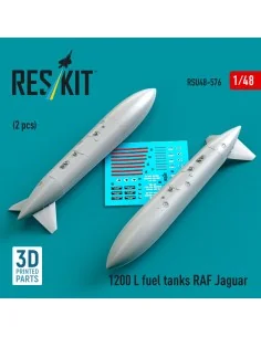 1200 L fuel tanks RAF Jaguar (2 pcs) (3D Printed), 1/48 - ResKit Mo...