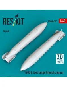 1200 L fuel tanks French Jaguar (2 pcs) (3D Printed), 1/48 - ResKit...