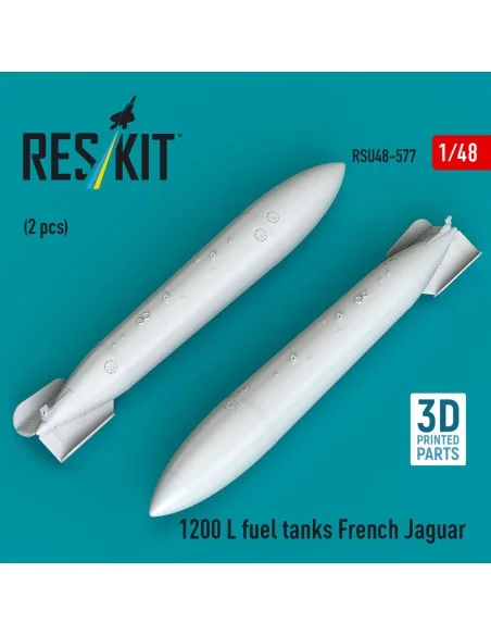 1200 L fuel tanks French Jaguar (2 pcs) (3D Printed), 1/48 - ResKit...
