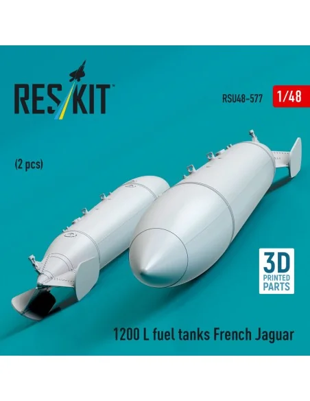 1200 L fuel tanks French Jaguar (2 pcs) (3D Printed), 1/48 - ResKit...