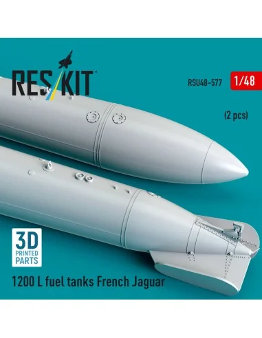1200 L fuel tanks French Jaguar (2 pcs) (3D Printed), 1/48 - ResKit...