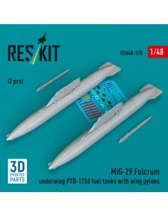 MiG-29 Fulcrum underwing PTB-1150 fuel tanks with wing pylons (2 pc...