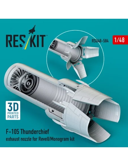 F-105 Thunderchief exhaust nozzle for Revell/Monogram kit (3D Print...