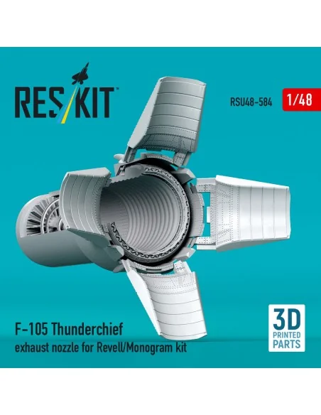F-105 Thunderchief exhaust nozzle for Revell/Monogram kit (3D Print...