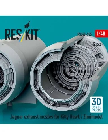 Jaguar exhaust nozzles for Kitty Hawk / Zimimodel (3D Printed), 1/4...