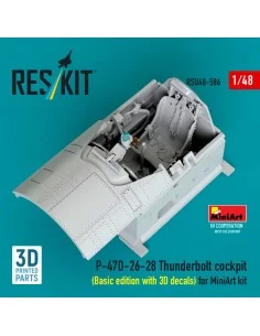 P-47D-26-28 Thunderbolt cockpit (Basic edition with 3D decals) for ...