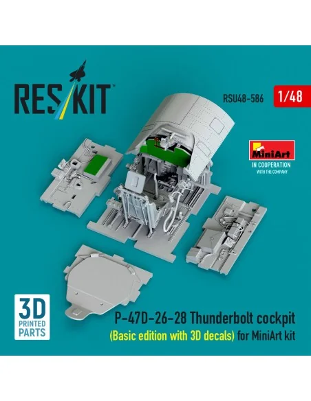 P-47D-26-28 Thunderbolt cockpit (Basic edition with 3D decals) for ...