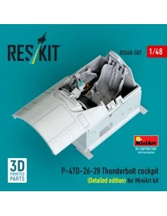 P-47D-26-28 Thunderbolt cockpit (Detailed edition) for MiniArt kit ...