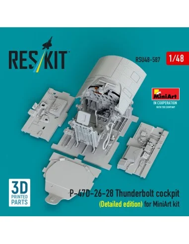 P-47D-26-28 Thunderbolt cockpit (Detailed edition) for MiniArt kit ...