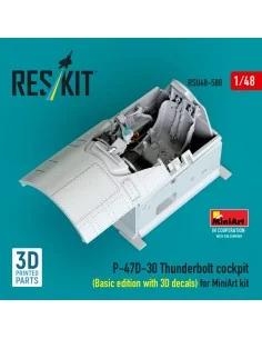 P-47D-30 Thunderbolt cockpit (Basic edition with 3D decals) for Min...