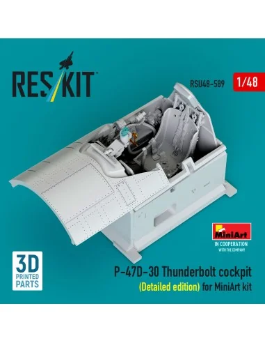 P-47D-30 Thunderbolt cockpit (Detailed edition) for MiniArt kit (3D...