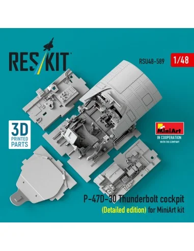P-47D-30 Thunderbolt cockpit (Detailed edition) for MiniArt kit (3D...