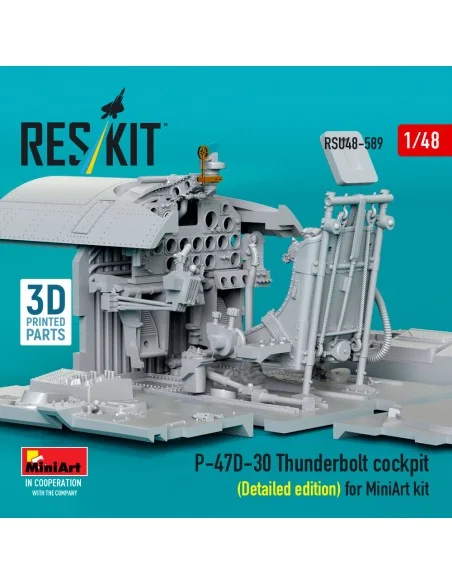 P-47D-30 Thunderbolt cockpit (Detailed edition) for MiniArt kit (3D...