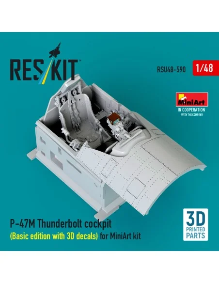 P-47M Thunderbolt cockpit (Basic edition with 3D decals) for MiniAr...