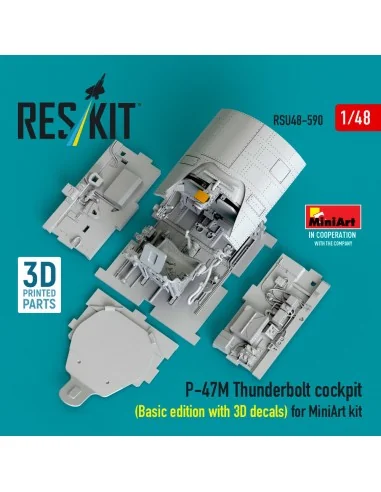 P-47M Thunderbolt cockpit (Basic edition with 3D decals) for MiniAr...