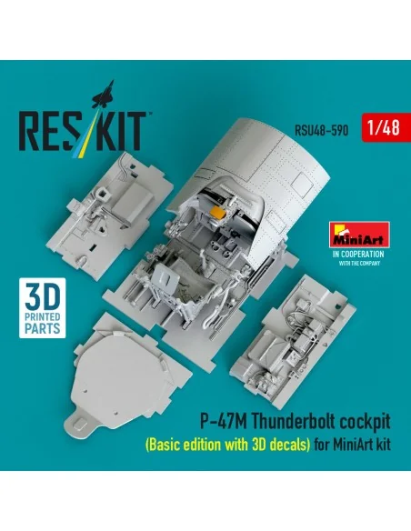 [NO_DESC] P-47M Thunderbolt cockpit (Basic edition with 3D decals) ...