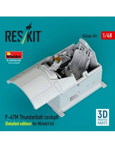 P-47M Thunderbolt cockpit (Detailed edition) for MiniArt kit (3D Pr...