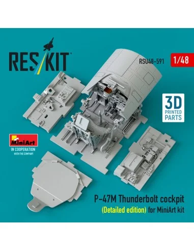 P-47M Thunderbolt cockpit (Detailed edition) for MiniArt kit (3D Pr...