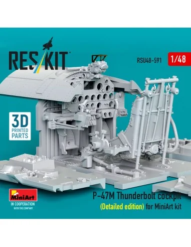 P-47M Thunderbolt cockpit (Detailed edition) for MiniArt kit (3D Pr...