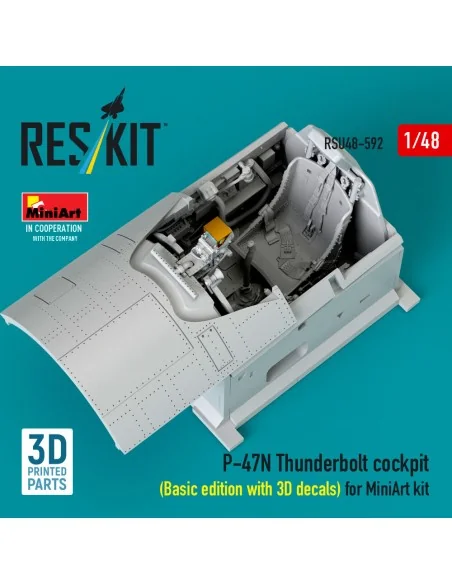 P-47N Thunderbolt cockpit (Basic edition with 3D decals) for MiniAr...