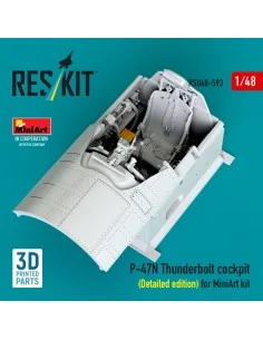 P-47N Thunderbolt cockpit (Detailed edition) for MiniArt kit (3D Pr...