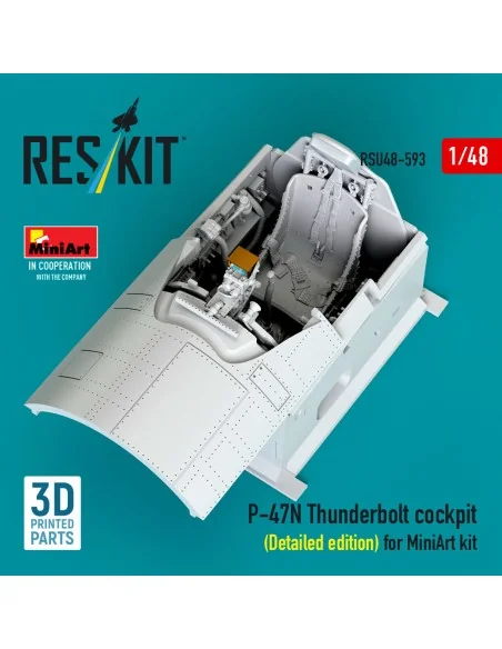 P-47N Thunderbolt cockpit (Detailed edition) for MiniArt kit (3D Pr...