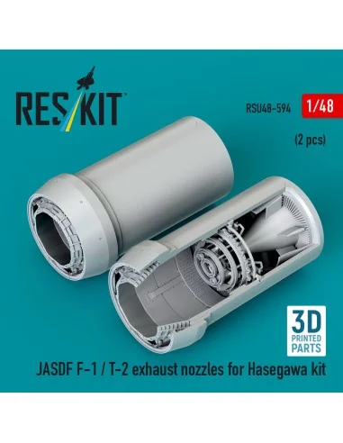 JASDF F-1 / T-2 exhaust nozzles for Hasegawa kit (3D Printed), 1/48...