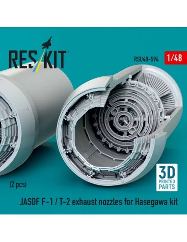 JASDF F-1 / T-2 exhaust nozzles for Hasegawa kit (3D Printed), 1/48...