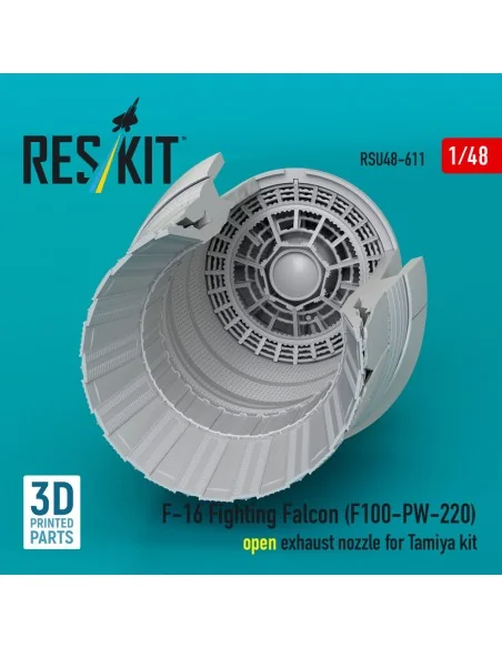 F-16 Fighting Falcon (F100-PW-220) open exhaust nozzle for Tamiya k...