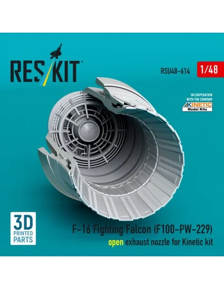 F-16 Fighting Falcon (F100-PW-229) open exhaust nozzle for Kinetic ...