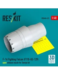 F-16 Fighting Falcon (F110-GE-129) open exhaust nozzle for Tamiya k...