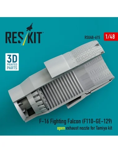 F-16 Fighting Falcon (F110-GE-129) open exhaust nozzle for Tamiya k...